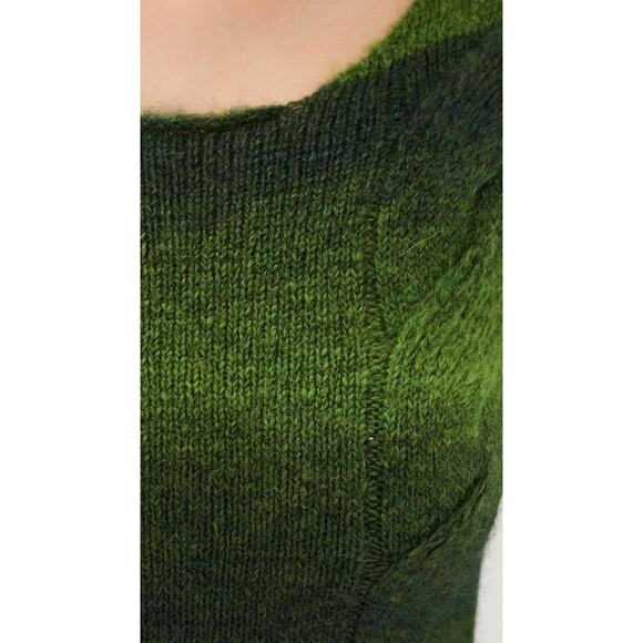 NWT Alohas Trenza Green Knit Maxi Dress Wool Mohair Blend Long Sleeve S - Picture 5 of 14